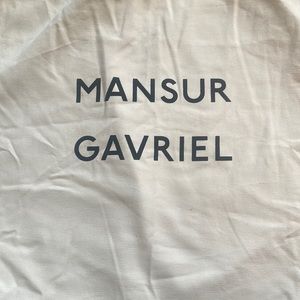 Mansur Gavriel gold cloud clutch